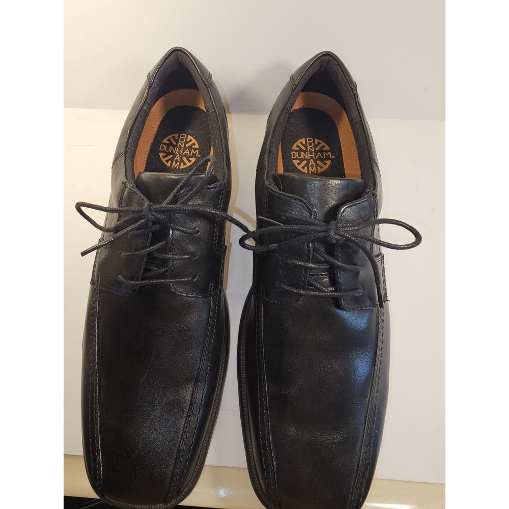 LEATHER DUNHAM MENS Dress Shoe Lace Up DAB02BK Black Size 12 Oxford‎